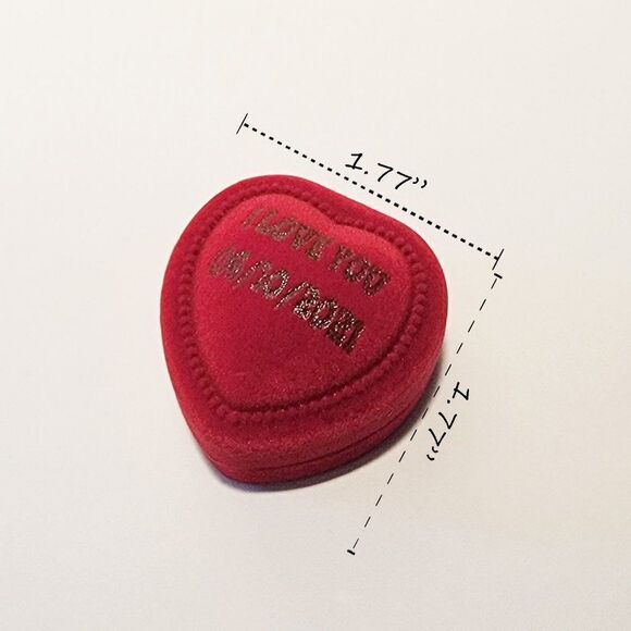 Personalized Heart Ring Box - Custom Engraved Ring Box - Handwriting Ring Box - Picture 5 of 6